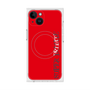 プレミアムスクエアケース with MagSafe［ SUPER PRIVATE - ロゴ - Red ］