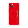 プレミアムスクエアケース with MagSafe［ SUPER PRIVATE - ロゴ - Red ］
