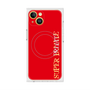 プレミアムスクエアケース with MagSafe［ SUPER PRIVATE - ロゴ - Red ］