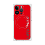 プレミアムスクエアケース with MagSafe［ SUPER PRIVATE - ロゴ - Red ］