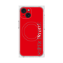 プレミアムスクエアケース with MagSafe［ SUPER PRIVATE - ロゴ - Red ］