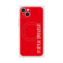 プレミアムスクエアケース with MagSafe［ SUPER PRIVATE - ロゴ - Red ］