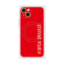 プレミアムスクエアケース with MagSafe［ SUPER PRIVATE - ロゴ - Red ］