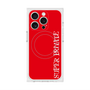 プレミアムスクエアケース with MagSafe［ SUPER PRIVATE - ロゴ - Red ］