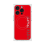 プレミアムスクエアケース with MagSafe［ SUPER PRIVATE - ロゴ - Red ］