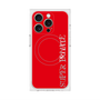 プレミアムスクエアケース with MagSafe［ SUPER PRIVATE - ロゴ - Red ］