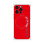 プレミアムスクエアケース with MagSafe［ SUPER PRIVATE - ロゴ - Red ］