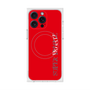 プレミアムスクエアケース with MagSafe［ SUPER PRIVATE - ロゴ - Red ］