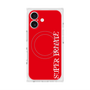 プレミアムスクエアケース with MagSafe［ SUPER PRIVATE - ロゴ - Red ］