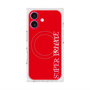 プレミアムスクエアケース with MagSafe［ SUPER PRIVATE - ロゴ - Red ］
