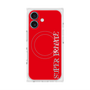 プレミアムスクエアケース with MagSafe［ SUPER PRIVATE - ロゴ - Red ］