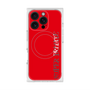 プレミアムスクエアケース with MagSafe［ SUPER PRIVATE - ロゴ - Red ］