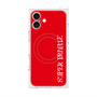 プレミアムスクエアケース with MagSafe［ SUPER PRIVATE - ロゴ - Red ］
