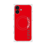 プレミアムスクエアケース with MagSafe［ SUPER PRIVATE - ロゴ - Red ］
