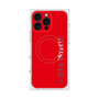 プレミアムスクエアケース with MagSafe［ SUPER PRIVATE - ロゴ - Red ］