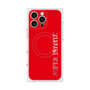 プレミアムスクエアケース with MagSafe［ SUPER PRIVATE - ロゴ - Red ］