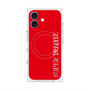 プレミアムスクエアケース with MagSafe［ SUPER PRIVATE - ロゴ - Red ］
