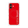 プレミアムスクエアケース with MagSafe［ SUPER PRIVATE - ロゴ - Red ］