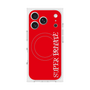 プレミアムスクエアケース with MagSafe［ SUPER PRIVATE - ロゴ - Red ］