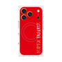 プレミアムスクエアケース with MagSafe［ SUPER PRIVATE - ロゴ - Red ］