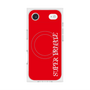 プレミアムスクエアケース with MagSafe［ SUPER PRIVATE - ロゴ - Red ］