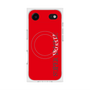 プレミアムスクエアケース with MagSafe［ SUPER PRIVATE - ロゴ - Red ］