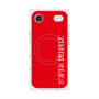 プレミアムスクエアケース with MagSafe［ SUPER PRIVATE - ロゴ - Red ］