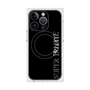 プレミアムスクエアケース with MagSafe［ SUPER PRIVATE - ロゴ - Black ］