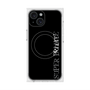 プレミアムスクエアケース with MagSafe［ SUPER PRIVATE - ロゴ - Black ］
