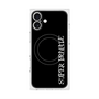プレミアムスクエアケース with MagSafe［ SUPER PRIVATE - ロゴ - Black ］