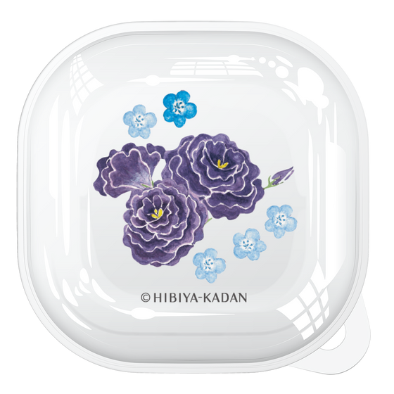 Galaxy Buds2ケース［ 日比谷花壇 - FloralSymphony - ネイビー ］