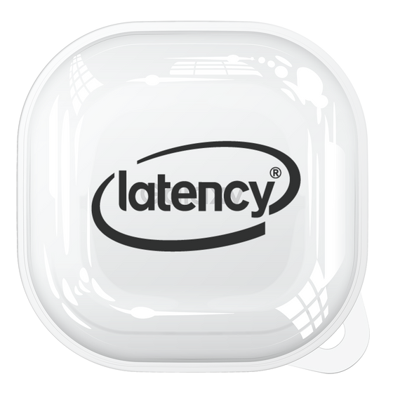 Galaxy Buds2ケース［ LATENCY - Circle logo - Black ］