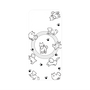 プレミアムパネル with SnapMag［ オリジナル - CASEPLAYイヌ総柄 - black ］