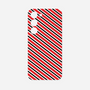 Galaxy 着せ替えクリアプレート［ Small Stripe - Red × Black ］