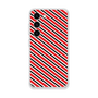 Galaxy 着せ替えクリアプレート［ Small Stripe - Red × Black ］