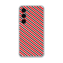 Galaxy 着せ替えクリアプレート［ Small Stripe - Red × Black ］