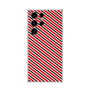 Galaxy 着せ替えクリアプレート［ Small Stripe - Red × Black ］
