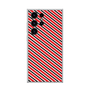 Galaxy 着せ替えクリアプレート［ Small Stripe - Red × Black ］