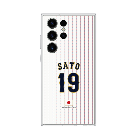Galaxy 着せ替えクリアプレート［ 侍ジャパン - ホーム #19 SATO ］