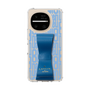 スリムプロテクションケース LANVIN en Bleu - STAND & RING RIBBON［ LANVIN en Bleu - Logo Pattern - Blue ］