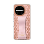 スリムプロテクションケース LANVIN en Bleu - STAND & RING RIBBON［ LANVIN en Bleu - Logo Pattern - Pink ］