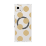 プレミアムスクエアケース with SnapMag［ シンプルドット - Beige ］