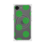 プレミアムスクエアケース with SnapMag［ シンプルドット - Green ］