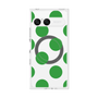 プレミアムスクエアケース with SnapMag［ シンプルドット - Green ］