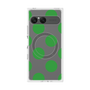 プレミアムスクエアケース with SnapMag［ シンプルドット - Green ］