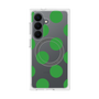 プレミアムスクエアケース with SnapMag［ シンプルドット - Green ］