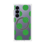 プレミアムスクエアケース with SnapMag［ シンプルドット - Green ］