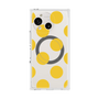 プレミアムスクエアケース with SnapMag［ シンプルドット - Yellow ］