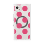 プレミアムスクエアケース with SnapMag［ シンプルドット - Pink ］