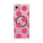 プレミアムスクエアケース with SnapMag［ シンプルドット - Pink ］